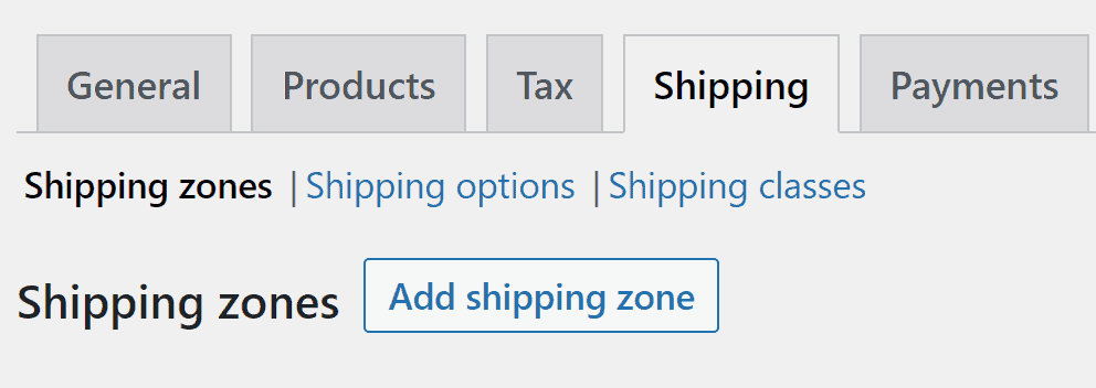 Add WooCommerce shipping zone button