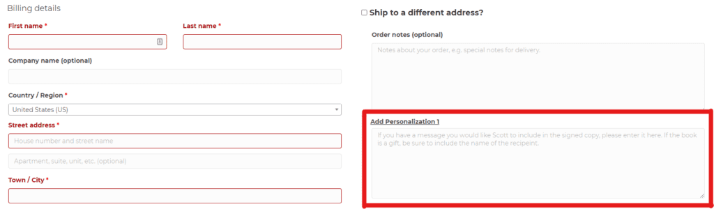 Conditional WooCommerce checkout fields on checkout page to sell signed books online